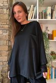 Sander Pull Tie Fine Knit Black